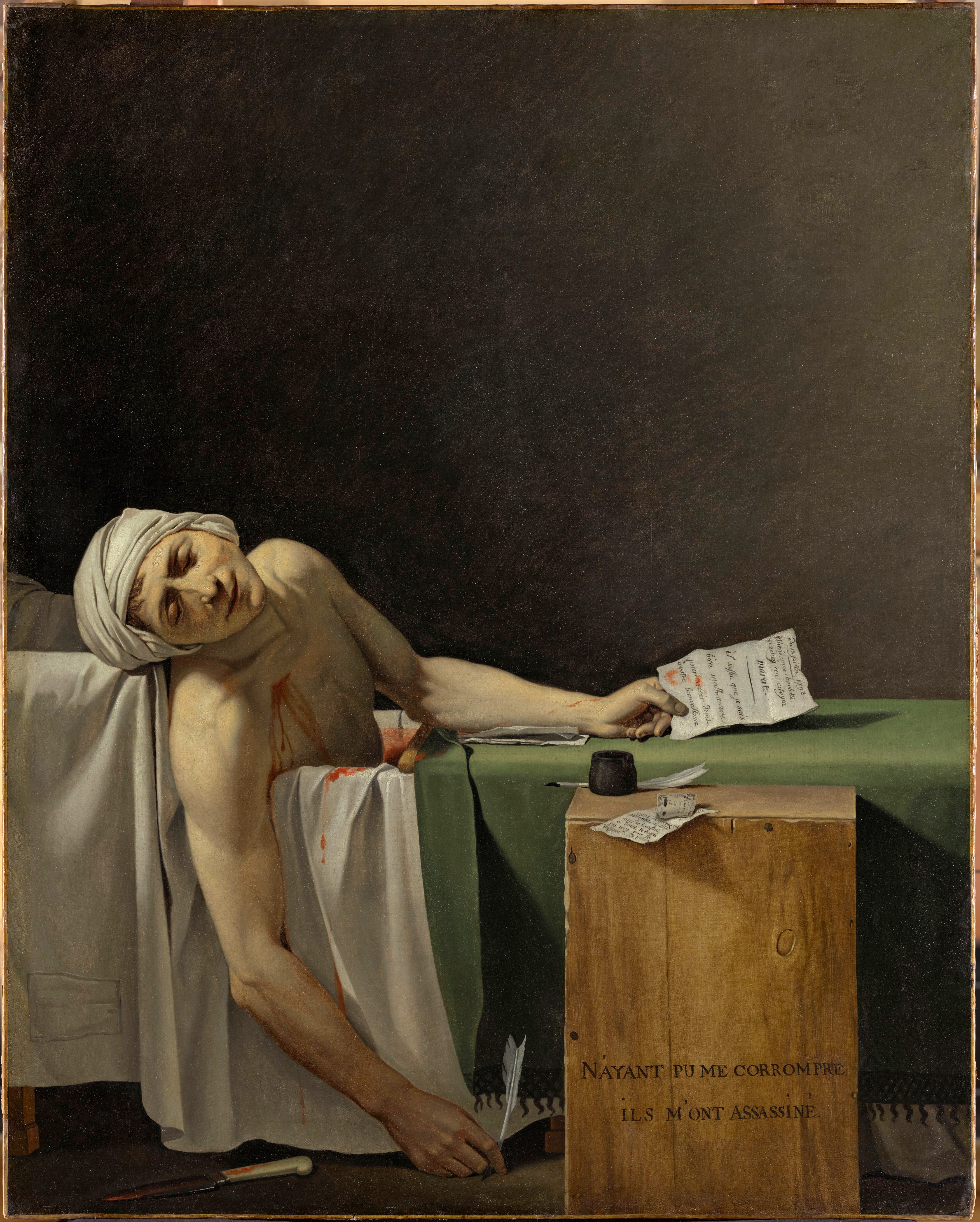 Marat assassiné, GrandPalaisRmn (musée du Louvre), Mathieu Rabeau.