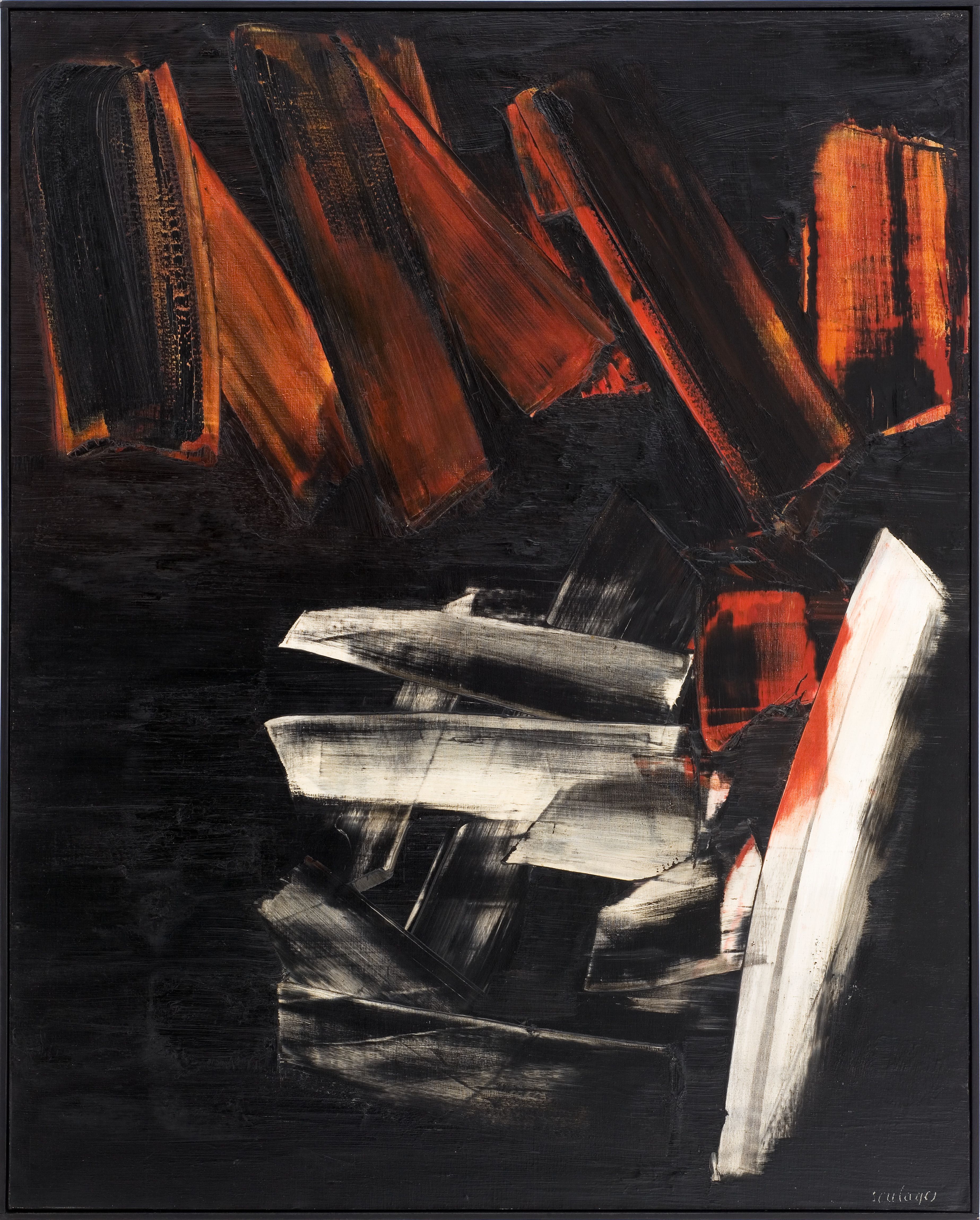 Pierre Soulages, Peinture 162 x 130 cm, 2 novembre 1959, 1959, huile sur toile, 162 x 130 cm, Montpellier, musée Fabre, dépôt de l'artiste, 2007, n° dépôt D2007.1.3.