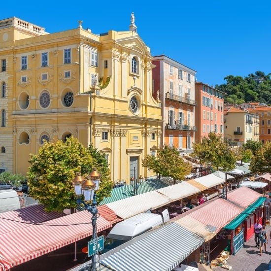 The Cours Saleya market in Nice