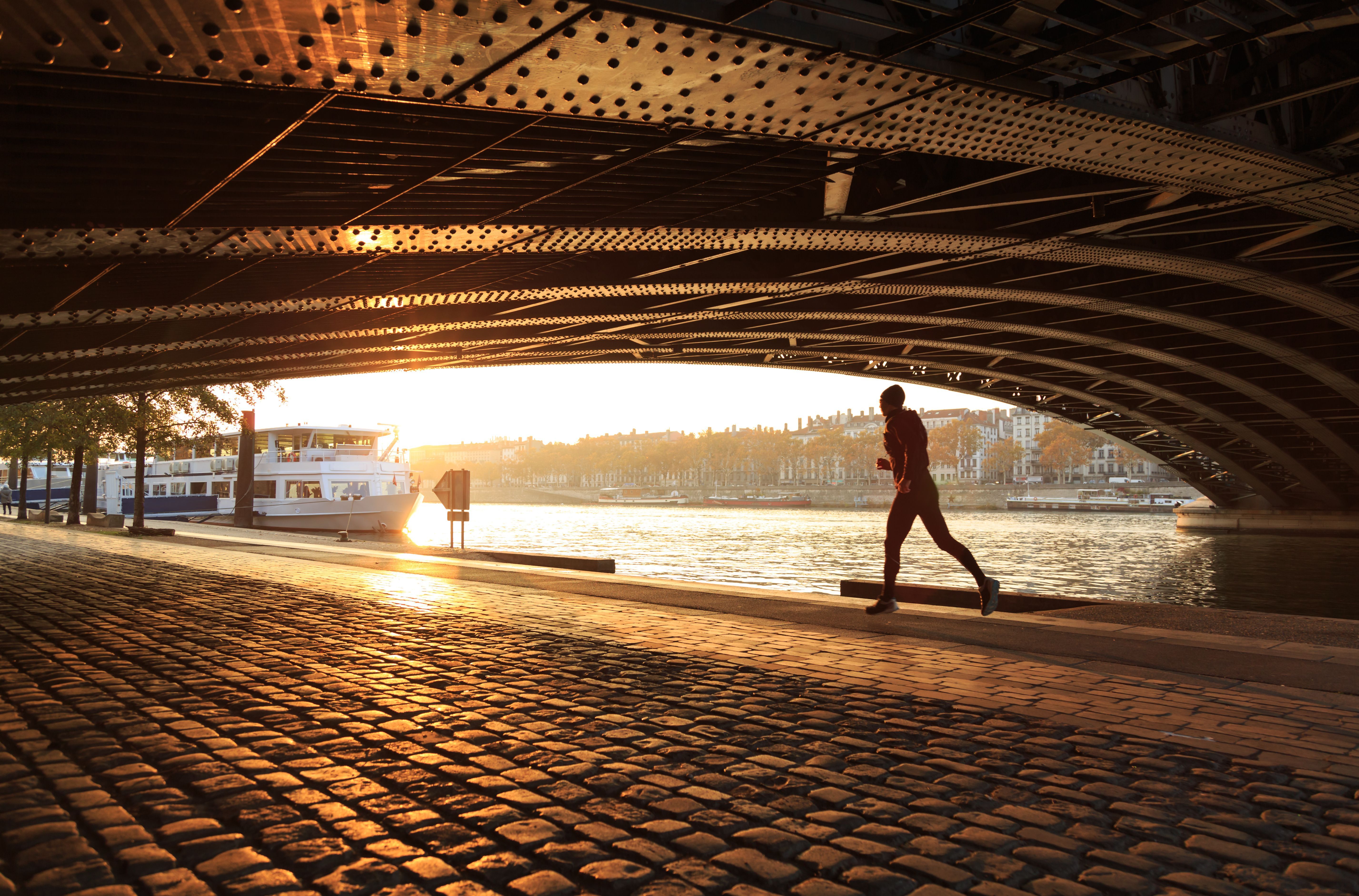 Le long du Rhône, à Lyon.