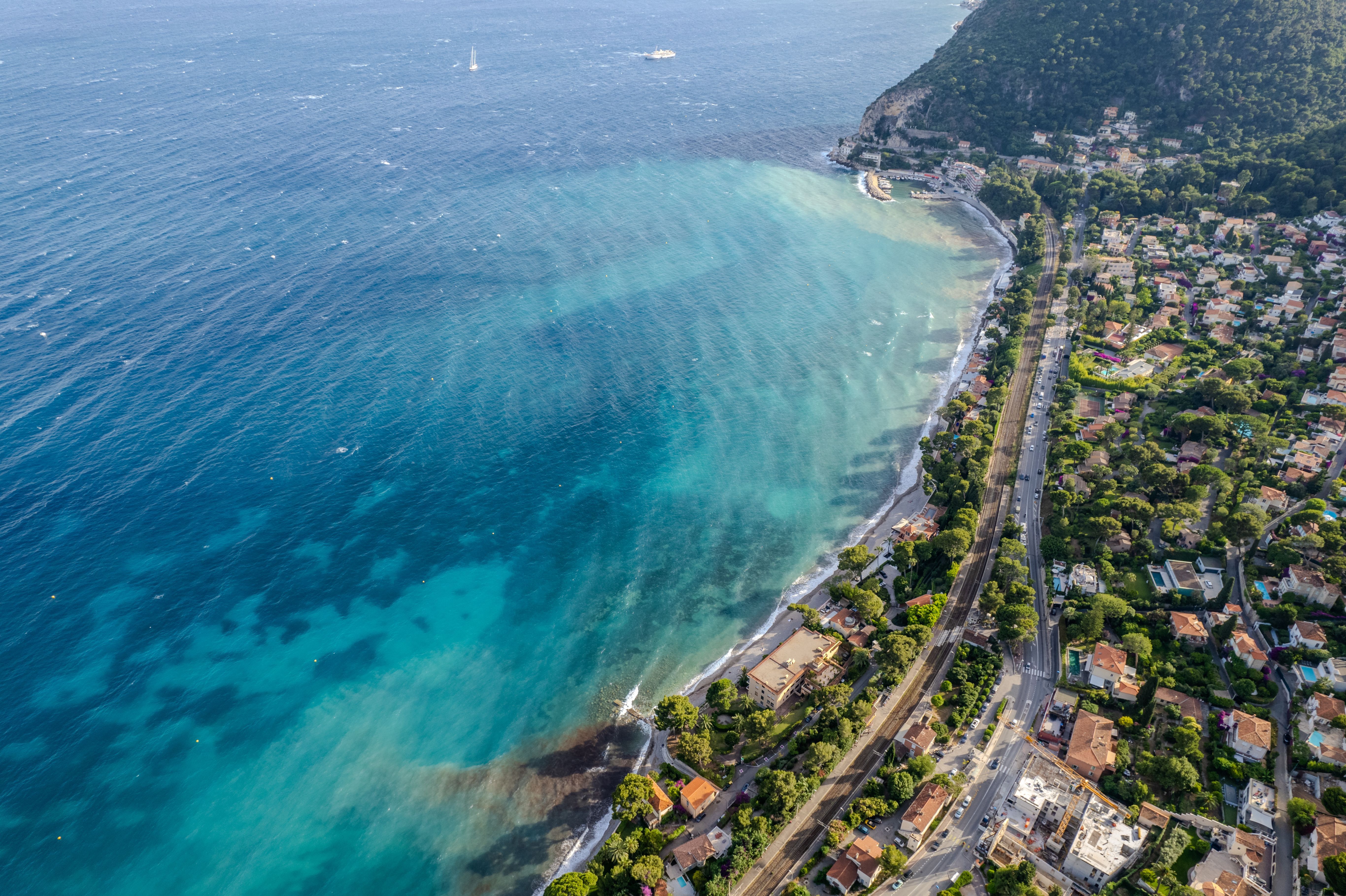 Aerial summer view of Èze, French Riviera