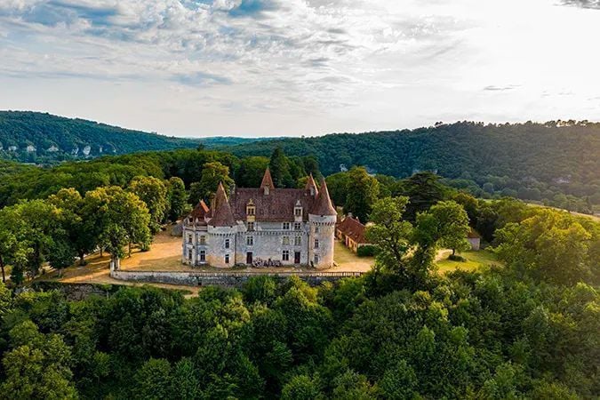 Chateau de Marzac in Tursac (Dordogne-Périgord).