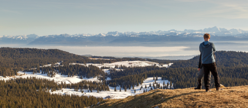 Sommet du Crêt de la Neige, Montagnes du Jura. 