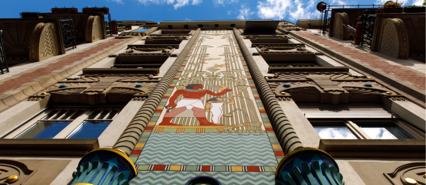 Maison égyptienne dans le quartier Neustadt, à Strasbourg. 