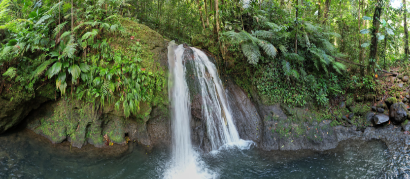cascade aux Écrevisses, sur les îles de Guadeloupe.