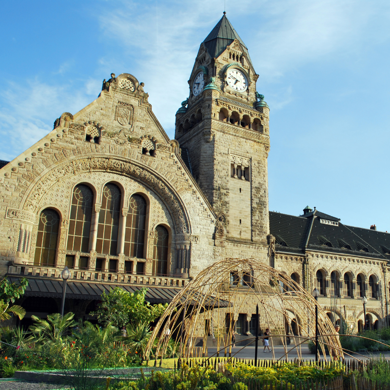 Der Bahnhof von Metz in Lothringen. 