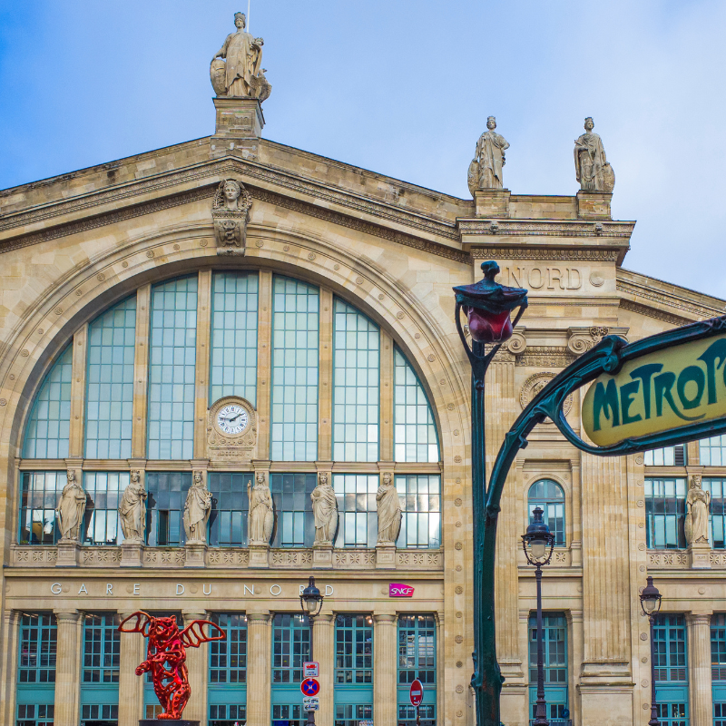 Gare du Nord in Paris. 
