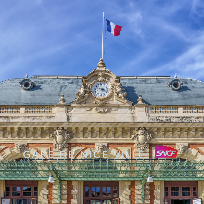 Bahnhof Nice-Ville an der Côte d'Azur.