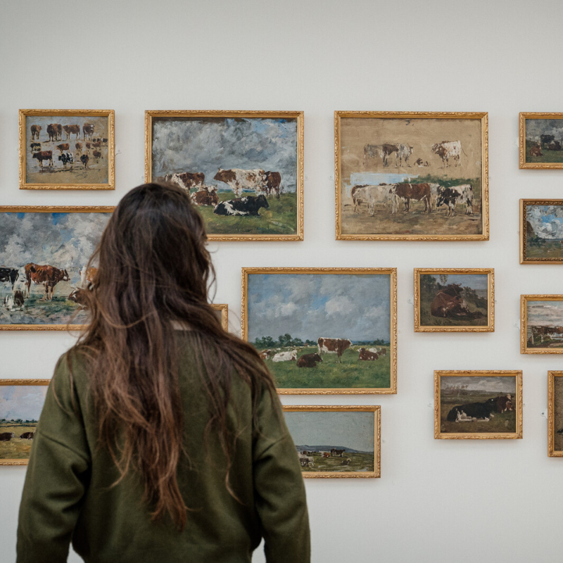 Gemälde von Eugène Boudin im Muma in Le Havre (Normandie).