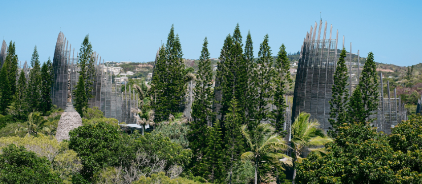 Centre culturel Tjibaou à Nouméa, en Nouvelle-Calédonie. 