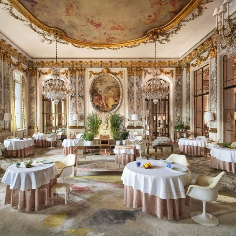 Restaurant Le Meurice Alain Ducasse in Parijs.  