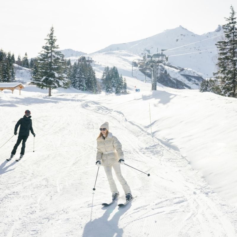 Skigebied Les 3 Vallées in de Franse Alpen.