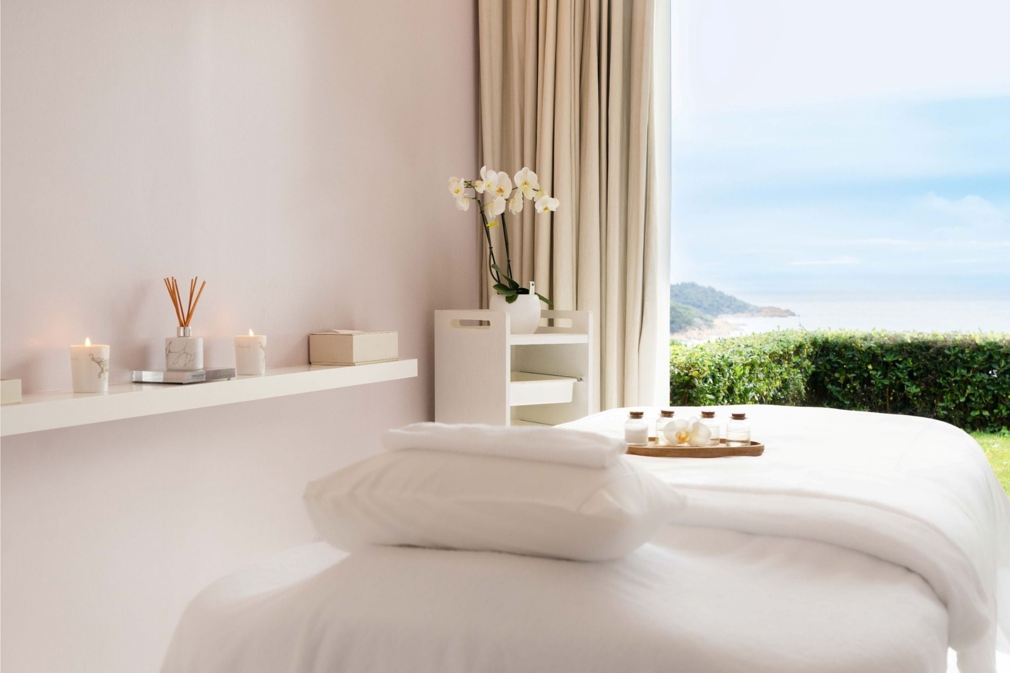 Cabine de soin au spa Nescens, à La Réserve Ramatuelle.