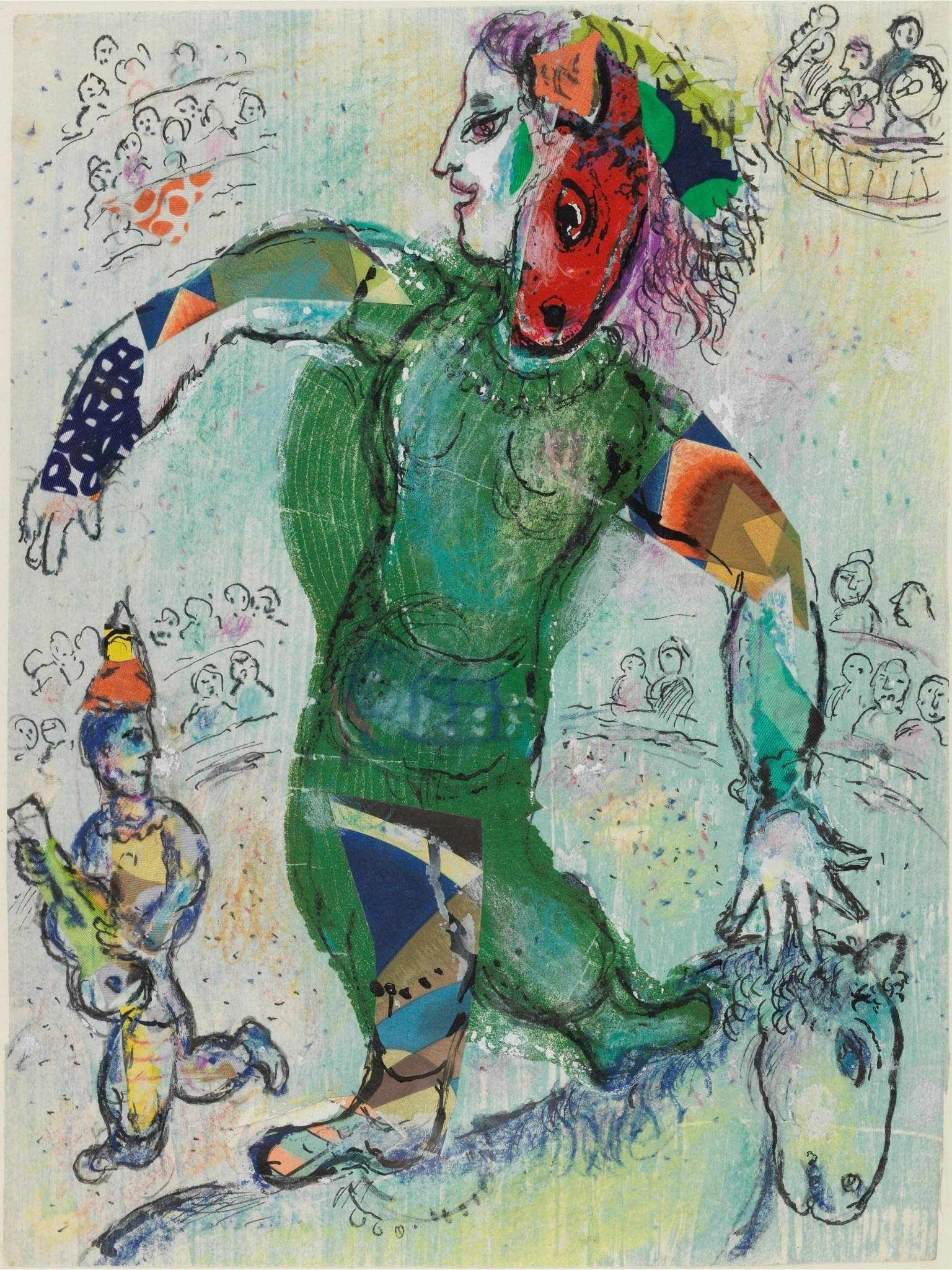 Esquisse pour Parade, 1968 Encre de Chine, pastel, mine graphite et collage sur papier, 32 x 24 cm Don de Meret Meyer en 2022 Collection Centre Pompidou, Paris Musée national d’art moderne - Centre de création industrielle.