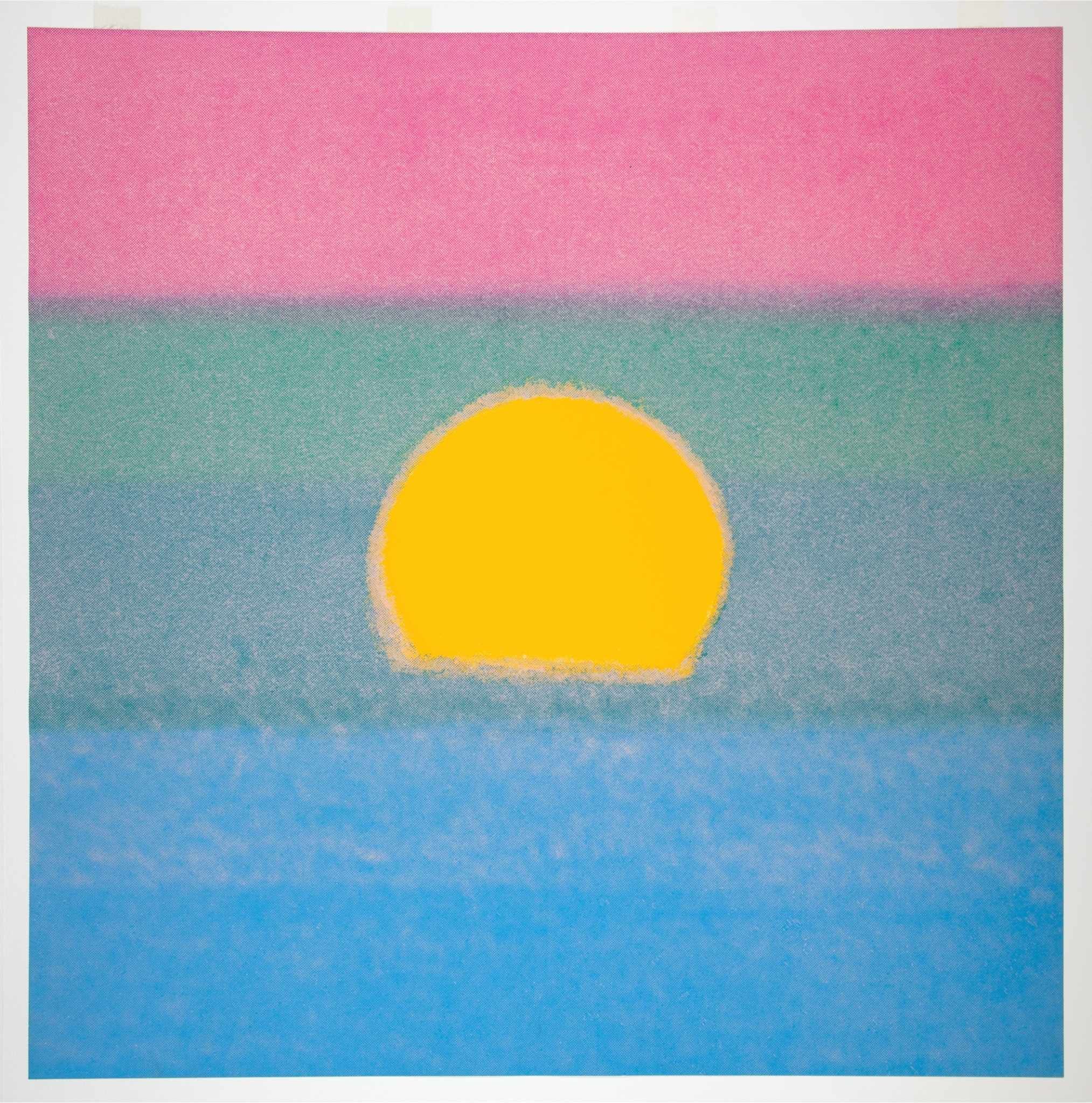 Andy Warhol, Sunset, 1972 Sérigraphie sur papier, 86,4 × 86,4 cm Courtesy The Andy Warhol Museum, Pittsburgh; Founding Collection, Contribution The Andy Warhol Foundation for the Visual Arts, Inc.