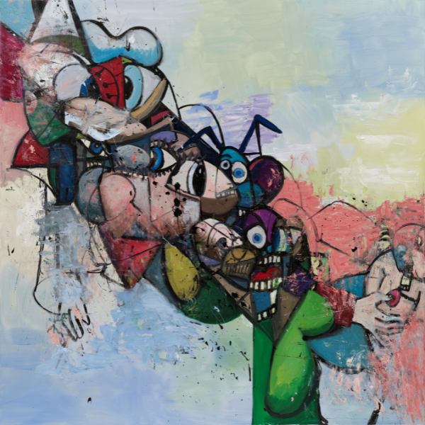 George Condo, Diagonal Mindscape, 2023, Collection Beau Wrigley Photo : Courtesy Studio Condo / ADAGP 2025.