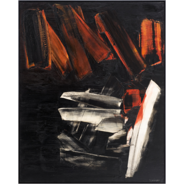Pierre Soulages, Peinture 162 x 130 cm, 2 novembre 1959, 1959, huile sur toile, 162 x 130 cm, Montpellier, Museo Fabre, dépôt de l'artiste, 2007, n° dépôt D2007.1.3.