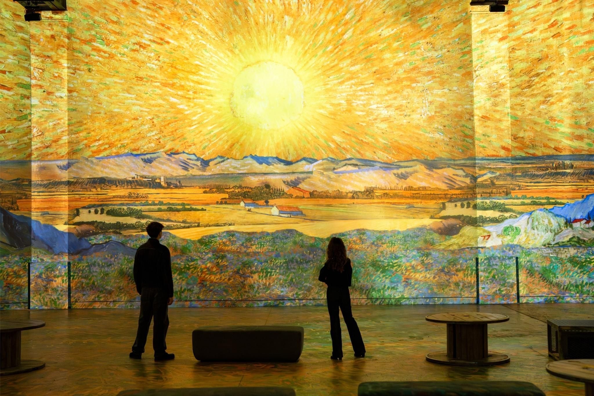 Exposition immersive "Van Gogh" à l'Atelier des Lumières, à Paris.