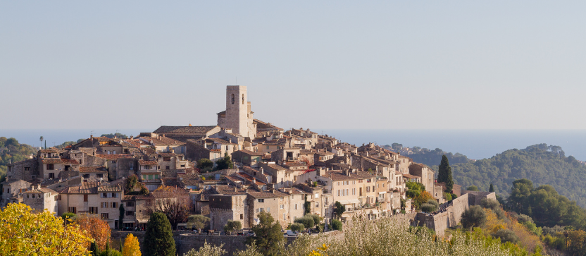 Saint-Paul-de-Vence, un des villages de la Côte d'Azur.