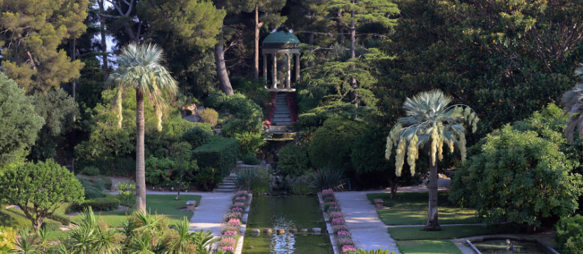 Jardins de la villa Ephrussi de Rothschild au cap Ferrat.