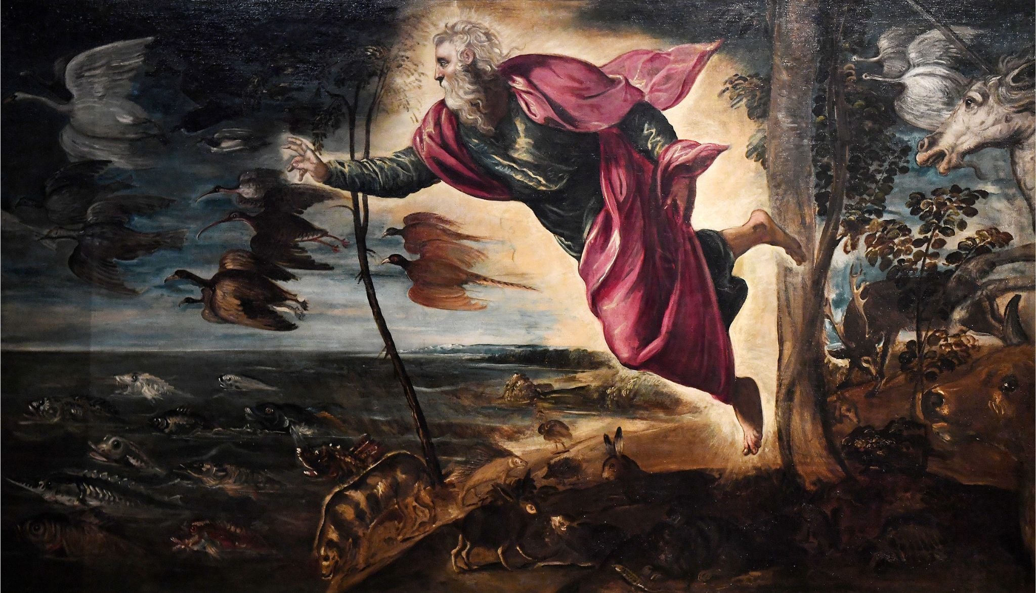Tintoret, La Création des animaux, 1550-1553, huile sur toile, 140 x 196 cm, Venise, Gallerie dell'Accademia.