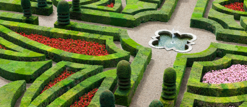 Jardins de Villandry, dans le Val de Loire. 