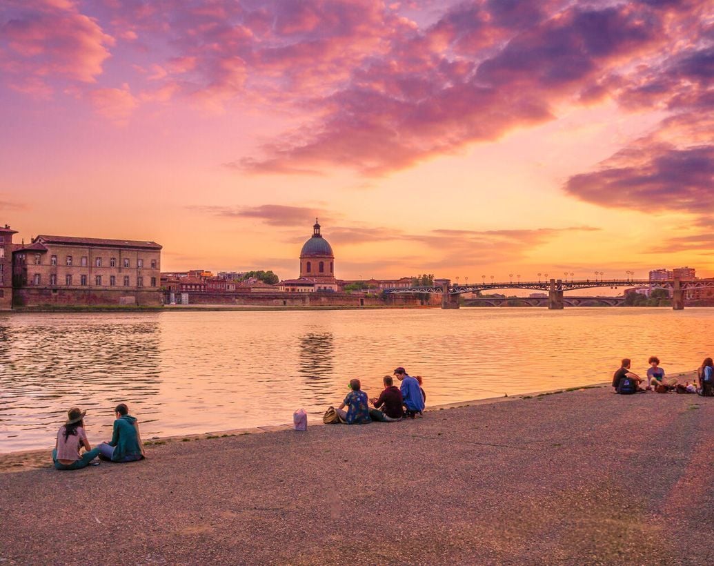 Puesta de sol en Toulouse, la Ciudad Rosa.