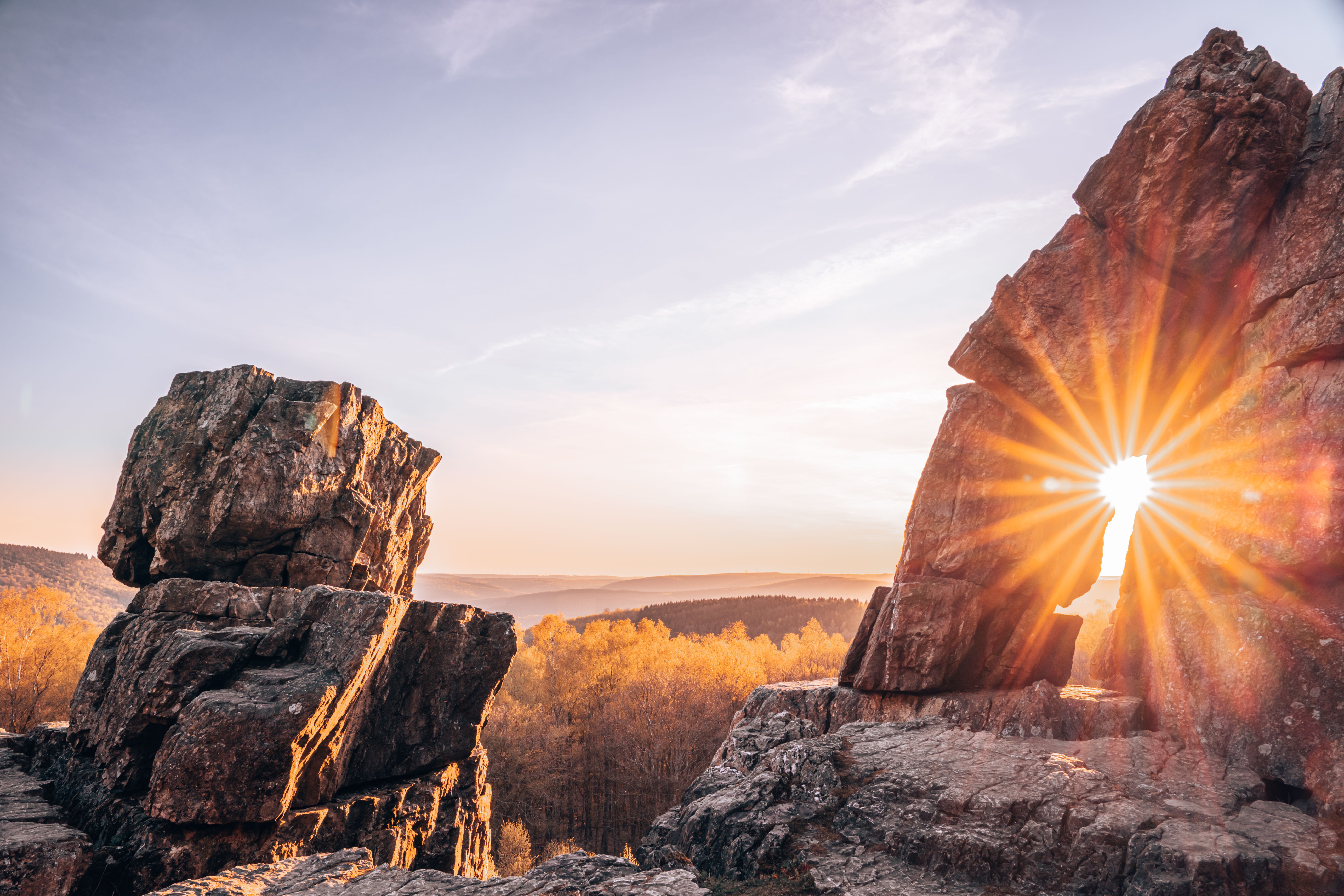 Uitkijkpunt Roc la Tour bij Monthermé in de Franse Ardennen. 