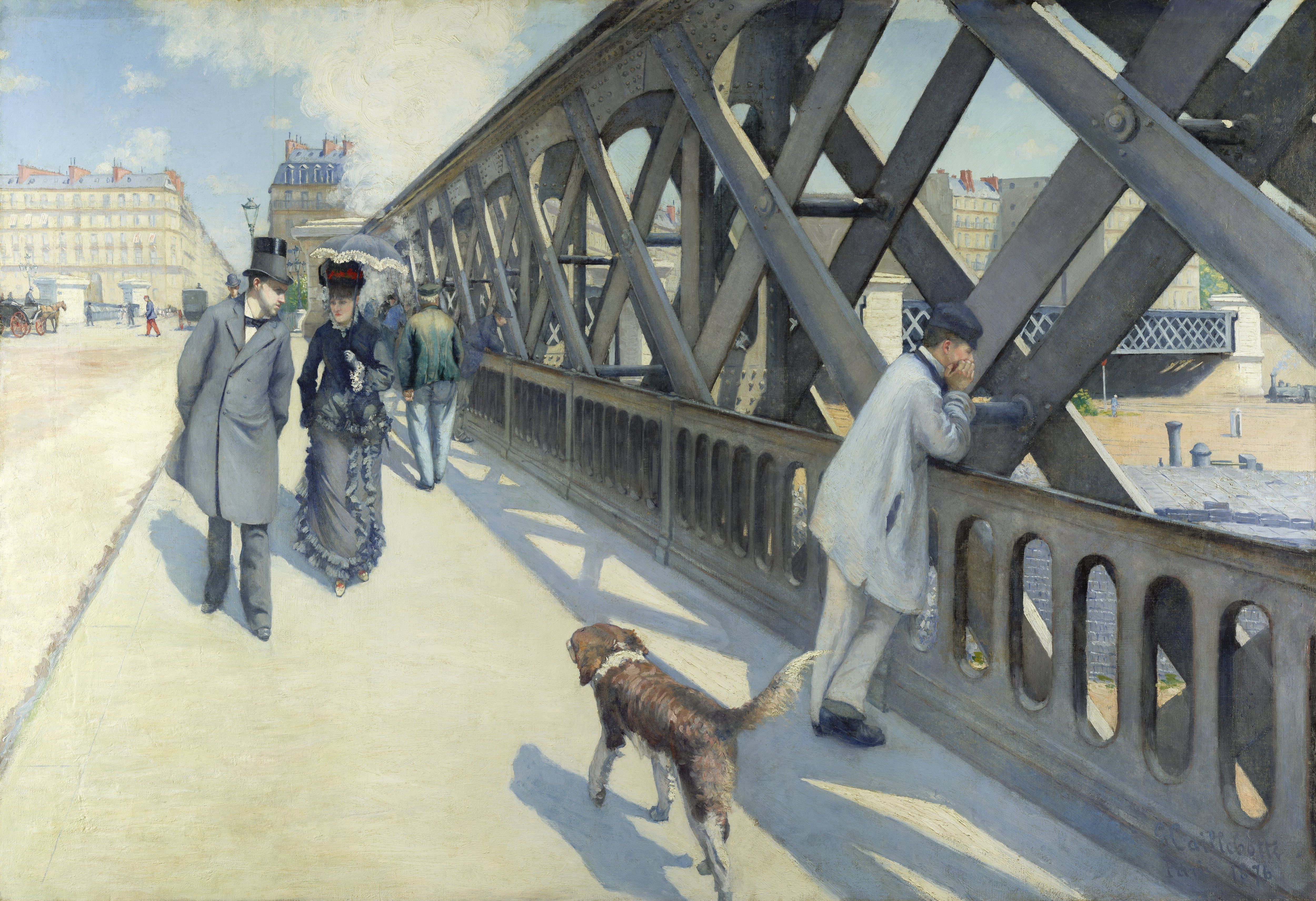 Gustave CAILLEBOTTE, Le pont de l’Europe, 1876, Huile sur toile, 125 x 180 cm Collection : Association des Amis du Petit Palais, Genève.