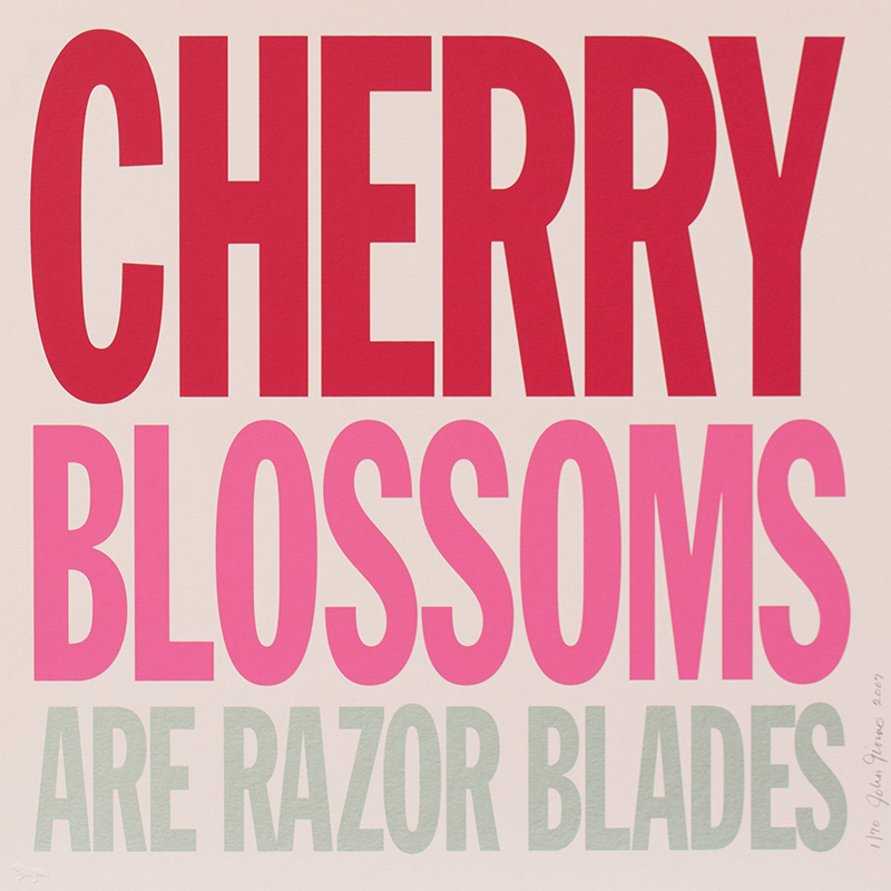 John Giorno - Welcoming the Flowers, 2007. Carton musée à deux épaisseurs, 41.91 x 41.91