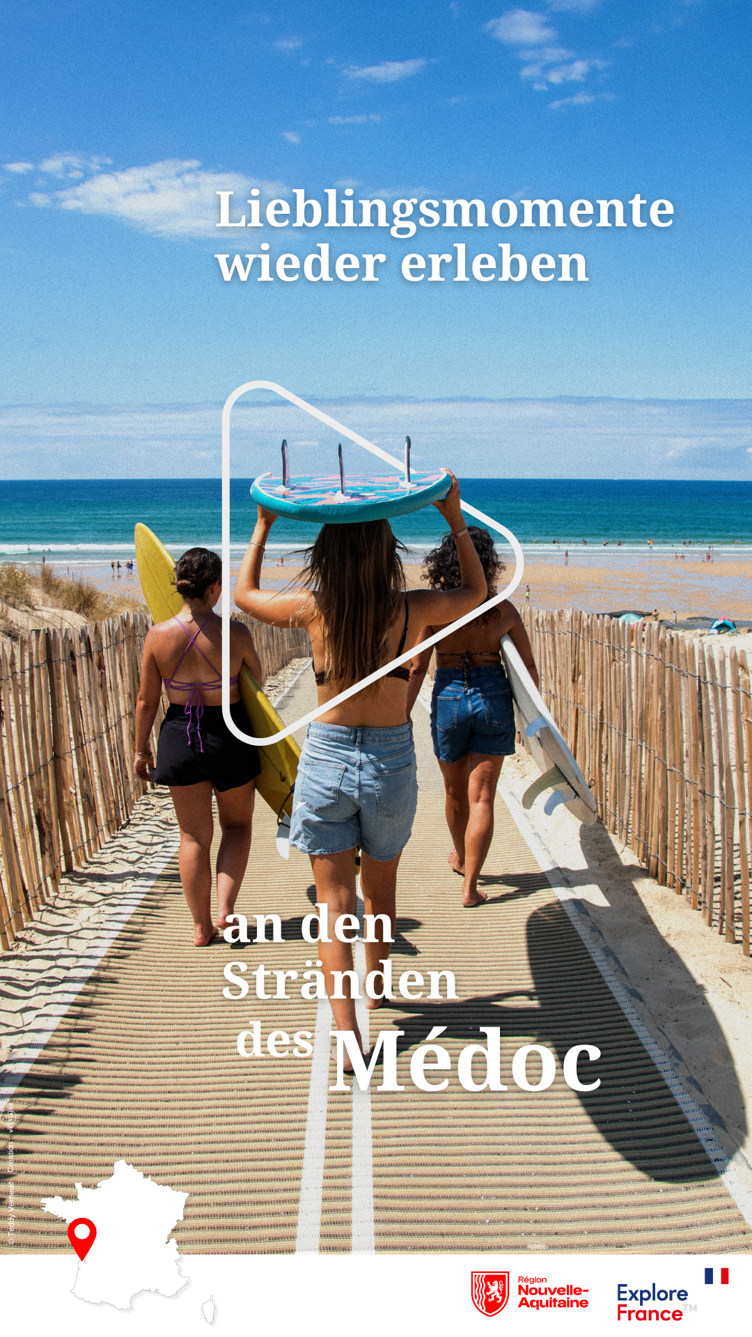 Surfen an der Küste des Médoc