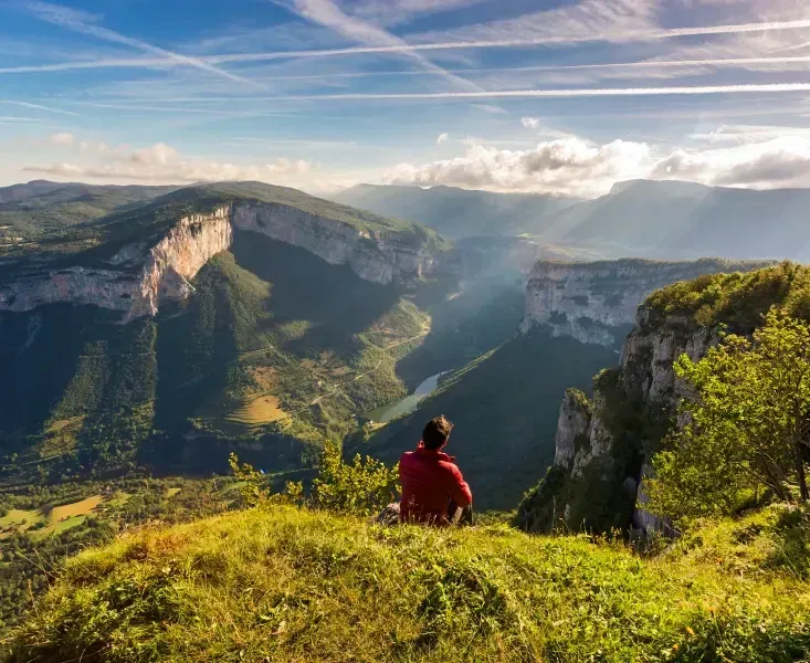 PNR Vercors - Blick vom Pas des Voûtes auf die Flussschlucht Gorges de la Bourne