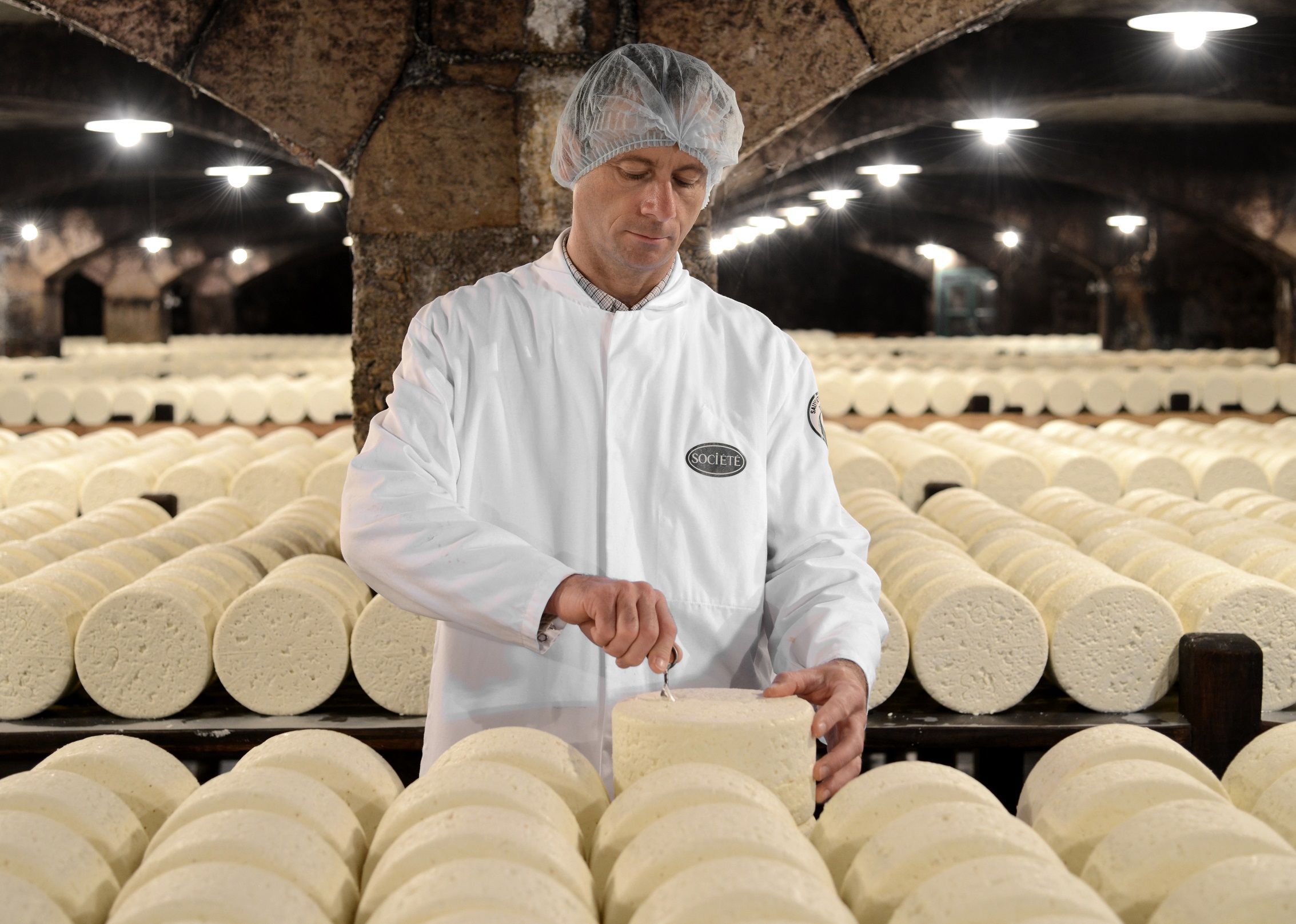 De kaasfabriek van Roquefort Société.