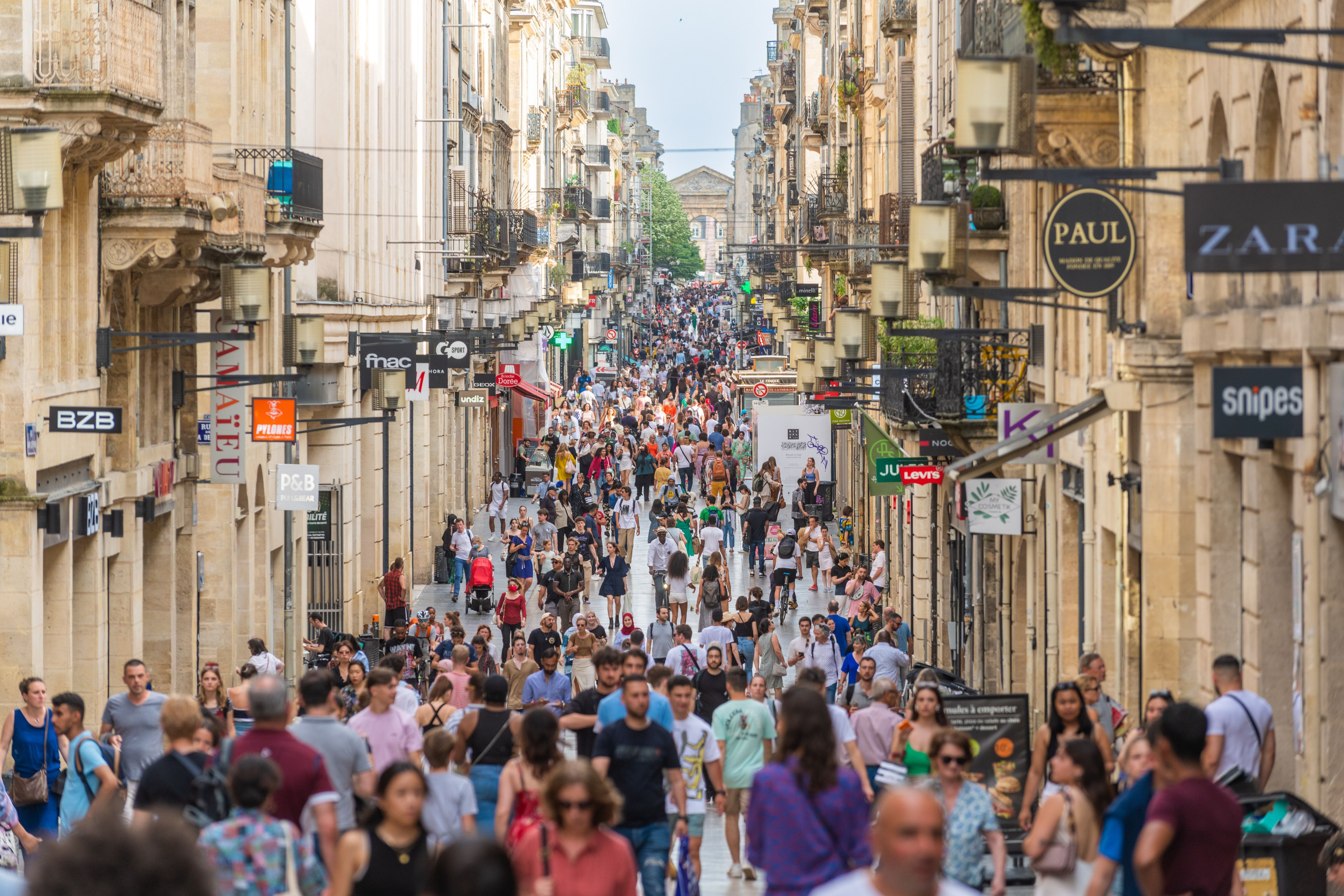 Rue Sainte-Catherine in Bordeaux. 