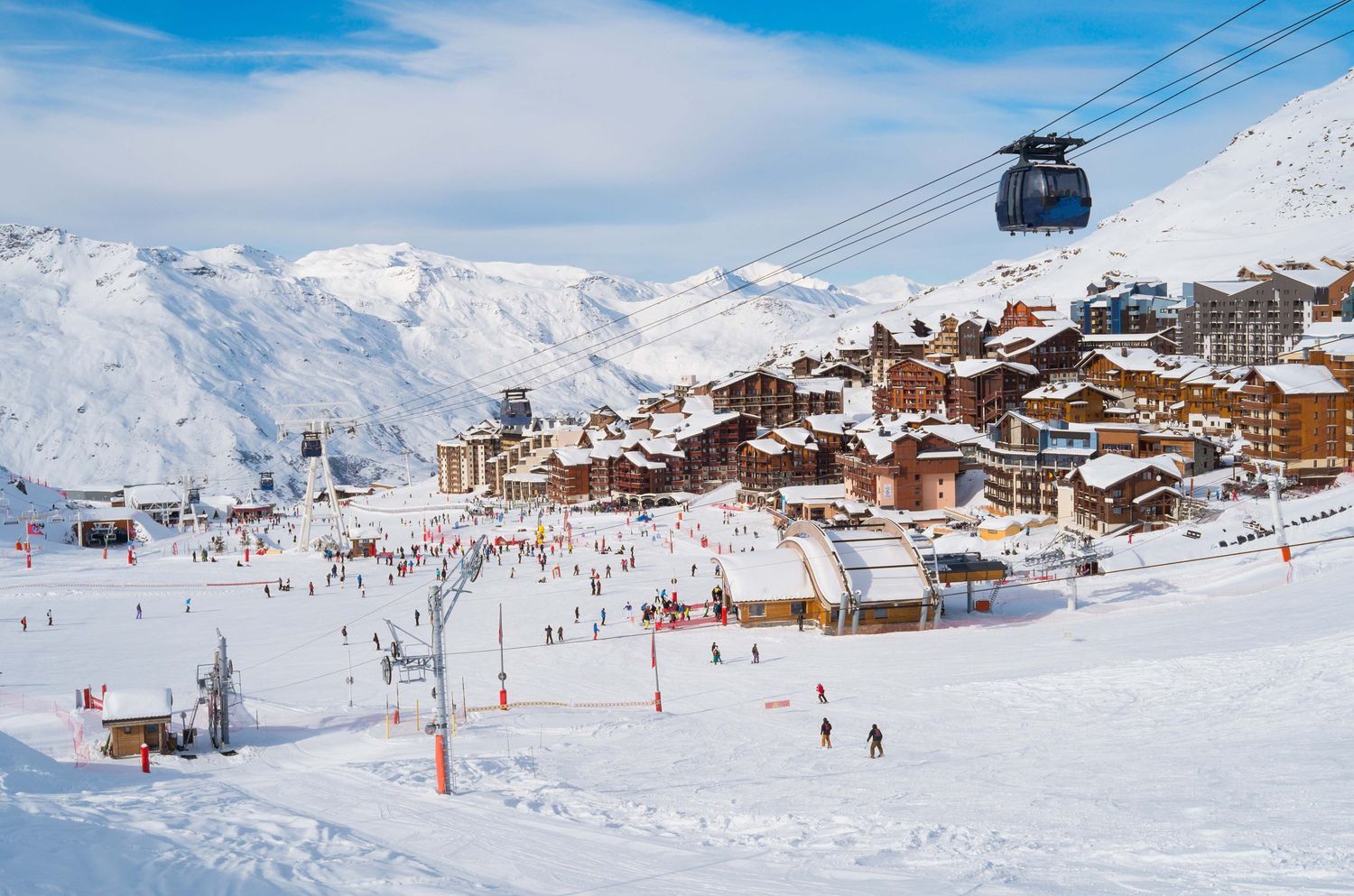 La estación de Val Thorens en Les 3 Vallées, en los Alpes Franceses.