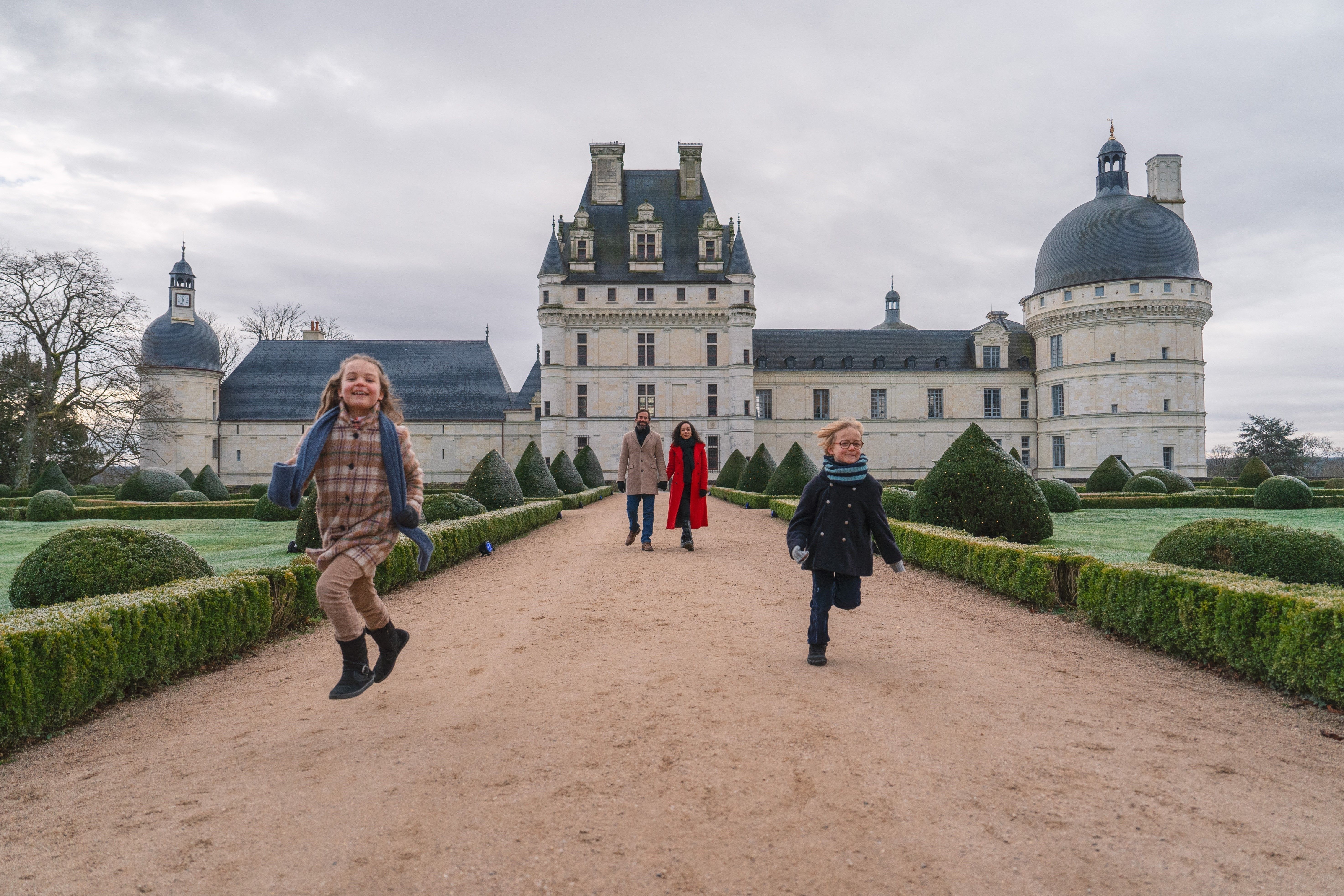 Chateau de Valençay på vintern
