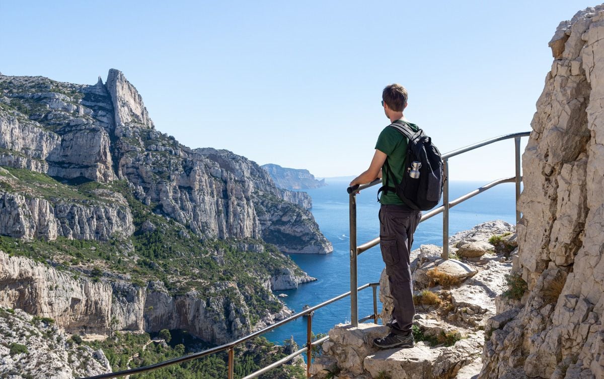 Senderismo por la Calanque de Sugiton, cerca de Marsella.