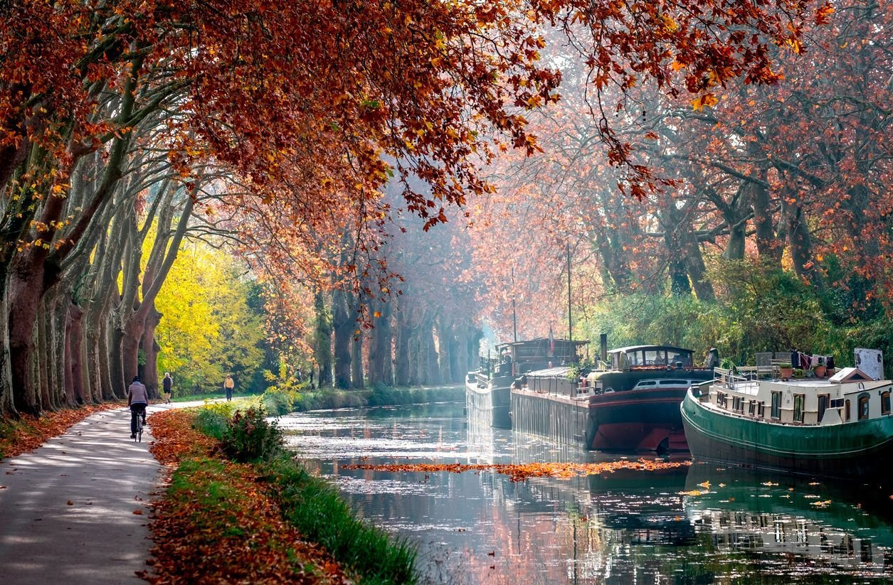 El Canal du Midi cerca de Toulouse.