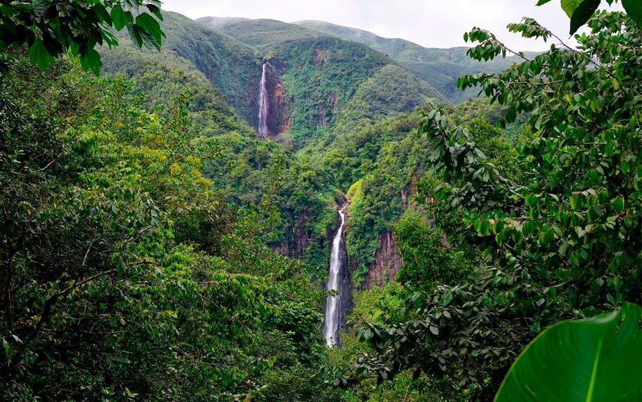 Cascada Carbet, en Guadeloupe.