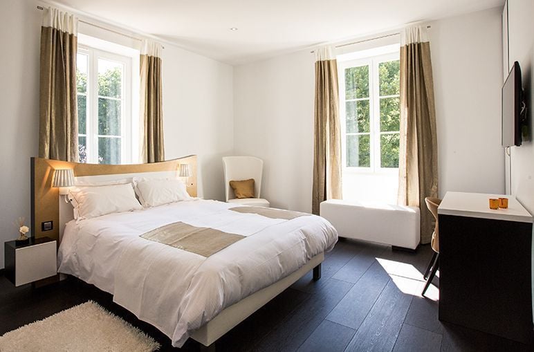 Een van de kamers van het Château de Maraval in de Dordogne-Perigord.