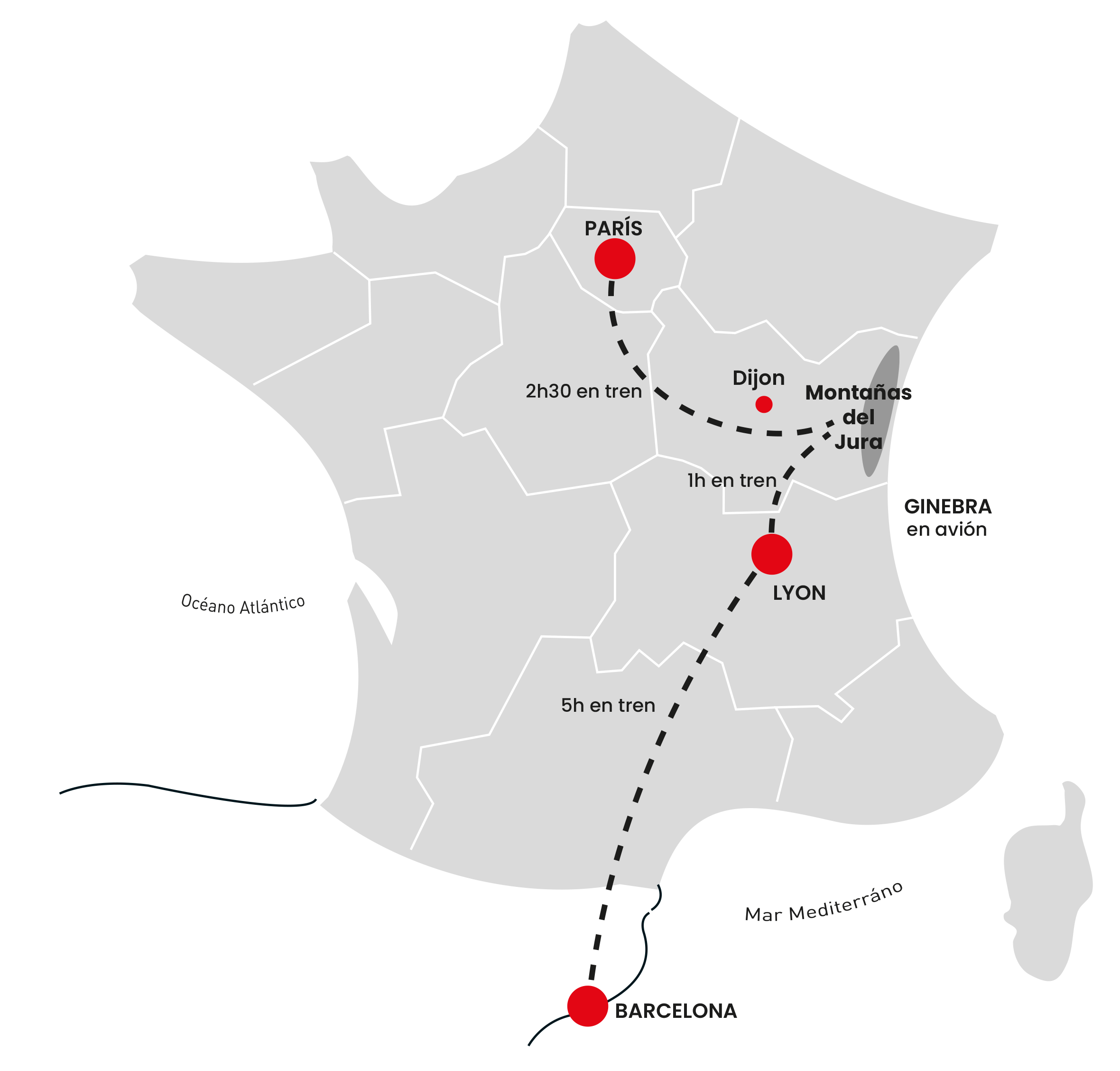 Cómo llegar a las Montañas del Jura.