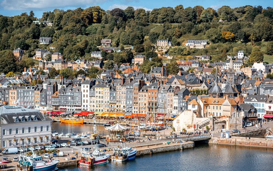 Vista de Honfleur, Normandía.