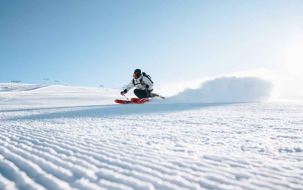 Esquiando en Les 2 Alpes.