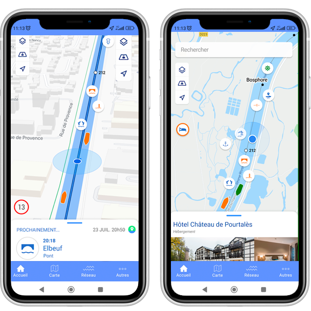 La app del turismo fluvial en Francia.