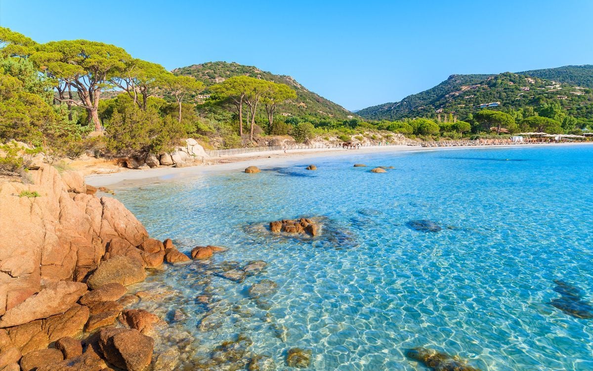 La playa de Palombaggia, cerca de la localidad de Porto-Vecchio, en Córcega.