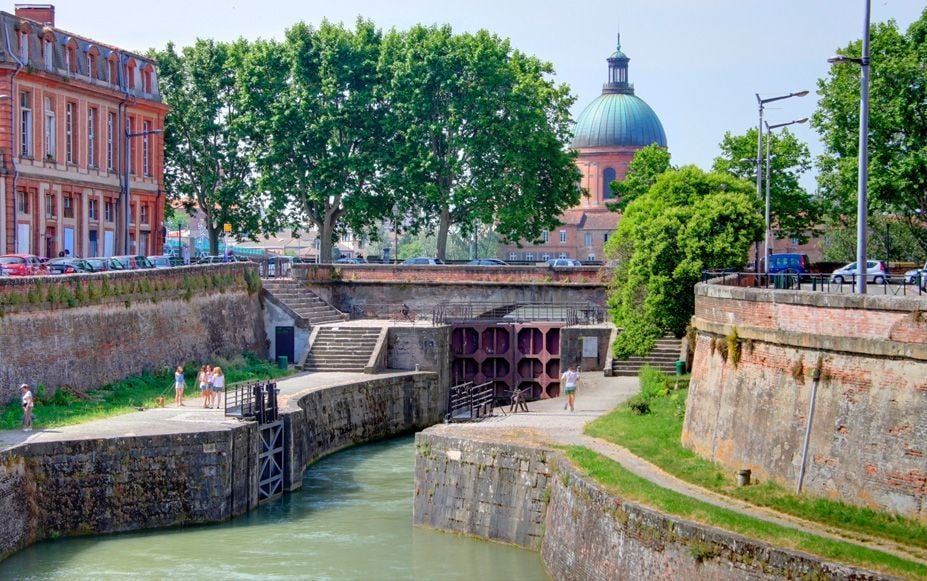 El Quai de la Garonne en Toulouse.
