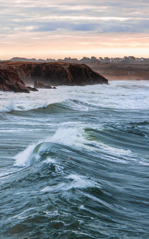 Olas en Quiberon, Bretaña.