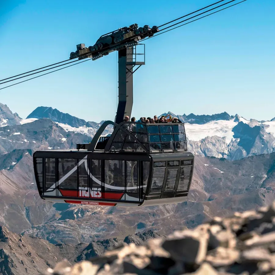 Teléferico descapotable de Tignes